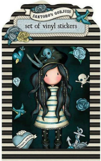 Santoro Stickers Vinyl Set Black Pearl for Children 3+ years Years