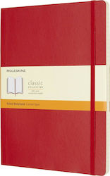 Moleskine Notebook Ruled with Elastic Red QP621F2