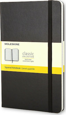 Moleskine Notebook A5 Squared with Elastic Black QP061EN