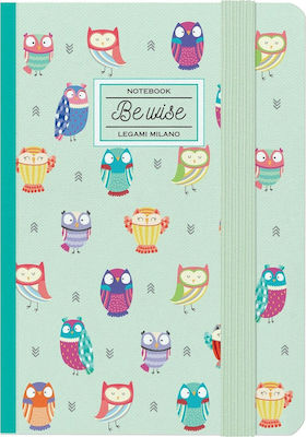 Legami Milano Σημειωματάριο 80 Φύλλων A6 Ριγέ με Λάστιχο Owls Be Wise