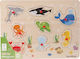 Wooden Kids Peg Puzzle Marine World Marine World for 1+ Years 8pcs Spielmaus