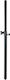 Konig & Meyer 21337 Distance Rod PA-Lautsprecher-Verbindungsrohr Höhe 90.5-90.5cm in Schwarz Farbe