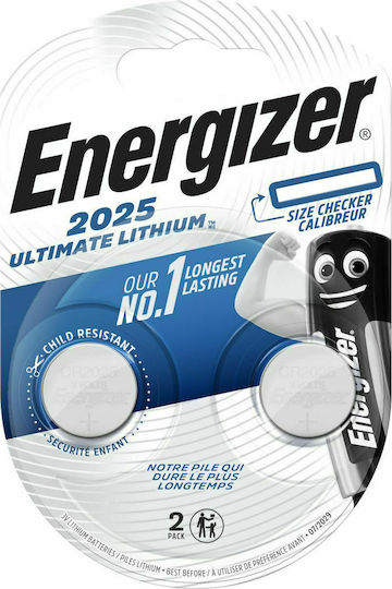 Energizer Ultimate Lithium Μπαταρίες Ρολογιών CR2025 3V 2τμχ