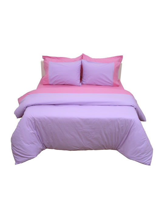 Viopros Supreme Cuvertură Extra-dublu Bumbac Lila - Fuxia 220x240cm