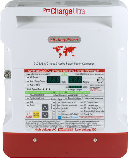 Eval Pro Charge Ultra Зарядно за лодка батерия Зарядно устройство за батерии 20А 24V