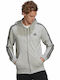 Essentials French Terry 3-Stripes Ζακέτα με Κουκούλα Heather Grey