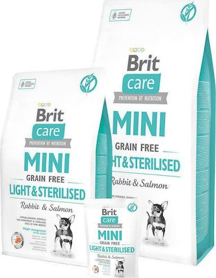 Brit Care Mini 7kg Hrană Uscată Dietă pentru Câini Adulți de Rase Mici cu Iepure și Somon