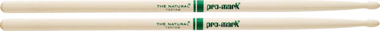 Promark Hickory Drumsticks Drums Classic Natural 7A with Tip Shape Oval Tip