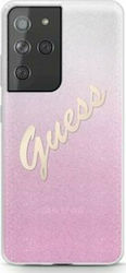 Guess Vintage Silicone Back Cover Pink (Galaxy S21 Ultra 5G)