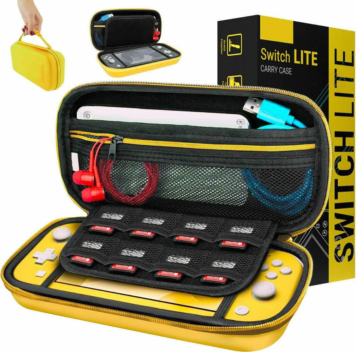 Orzly Carry Case Switch Lite Yellow Skroutz.gr