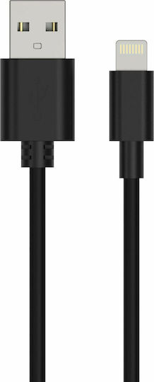 Ansmann Regular USB to Lightning Cable Μαύρο 1m (1700-0131)