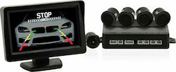 Compass Car Parking System with Camera / Screen and 4 Sensors in Black Colour 33604