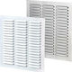 Vents Square Vent Louver with Sieve 15x15cm Ασημί