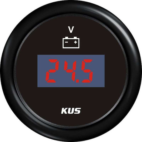Eval Βολτόμετρο Σκάφους Ψηφιακό Βολτόμετρο 8 -32 V Μαύρο