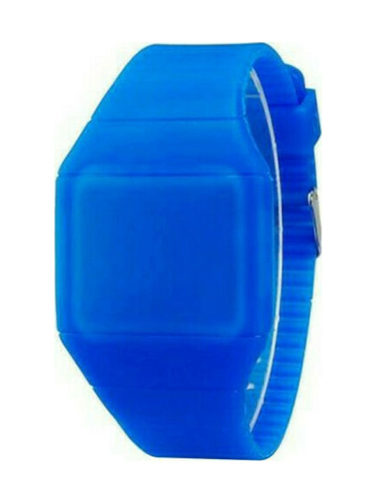 Kinder Digitaluhr mit Kautschuk/Plastik Armband Blau