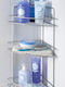 Metaltex Polytherm Reflex Ecke An der Wand montiert Badezimmerregal Metallisch mit 3 Regalen 23x23x56cm