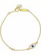 Excite-Fashion Bracelet Chain Grecian Chic with design Eye made of Silver Gold Plated with Zircon