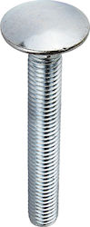 F.F. Group Carriage Bolt Galvanized DIN 603 with Diameter M8 and Length 80mm 100pcs