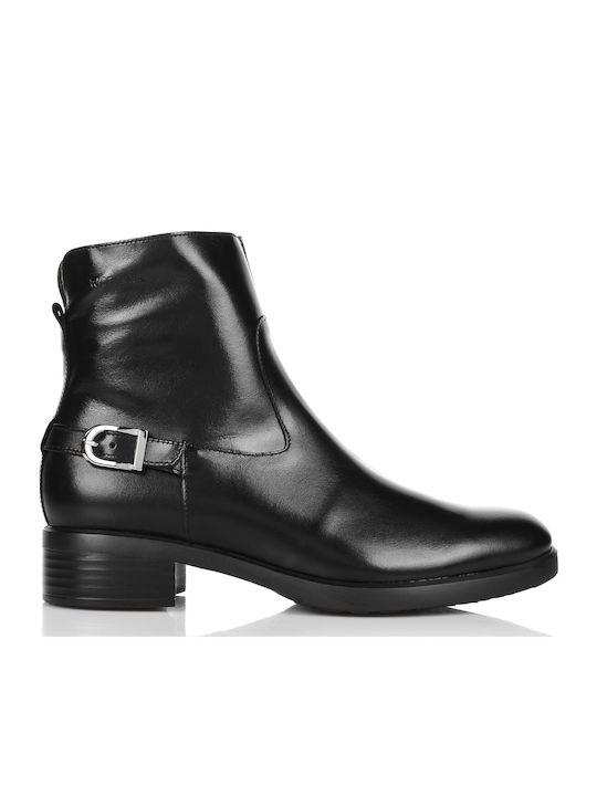 Leather Women's Ankle Boots Black