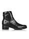 Wonders Leather Women's Ankle Boots Black