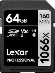 Lexar Professional SDXC 64ГБ Клас 10 U3 V30 UHS-II