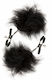 Guilty Pleasure Feathered Nipple Clamps in Schwarz Farbe