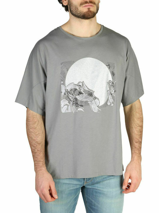 Emporio Armani Ανδρικό T-shirt Με Στάμπα Γκρι