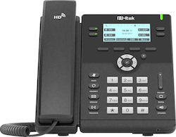 Htek UC912G Wired IP Phone with 4 Lines Black