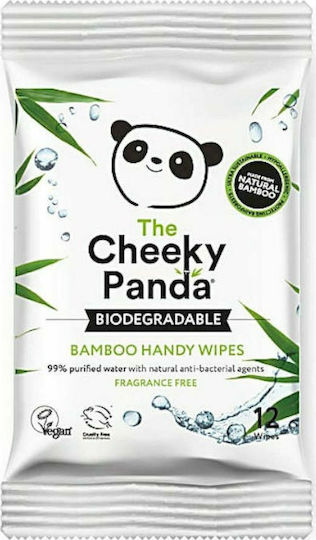 The Cheeky Panda Biodegradable Handy Wipes Υποαλλεργικά Μωρομάντηλα με 99% Νερό, χωρίς Parabens 12τμχ