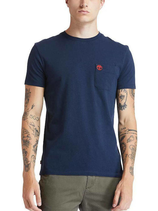 River Ανδρικό Μαύρο A2CQY-001 T-shirt Timberland Με Λογότυπο Dunstan
