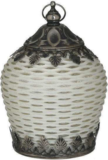 Inart Lantern Decorative Lamp Lattern White