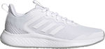 Adidas Fluidstreet Γυναικεία Αθλητικά Παπούτσια Running Λευκά