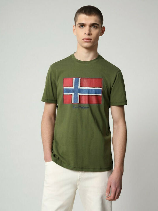 Napapijri Sirol Men's Short Sleeve T-shirt Green