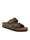 Arizona Soft Footbed Oiled Leather Leder Herrensandalen Faded Khaki Regelmäßig Passform