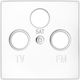 Adeleq TV-Antenna Socket Front TV+SAT+FM Socket in White Color 15-0720