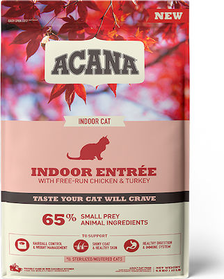 Acana Indoor Entrée Hrană Uscată pentru Pisici Adulte cu Turcia 4.5kg