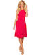 Numoco Sommer Midi Kleid Rot