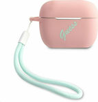 Guess Vintage Θήκη Σιλικόνης σε Ροζ χρώμα για Apple AirPods Pro