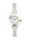 Timex Watch with Beige Leather Strap