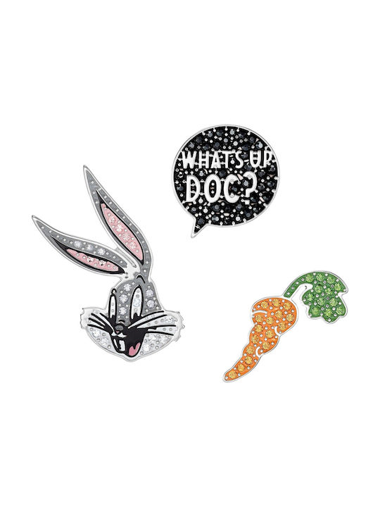 Swarovski Set Pins Bunny aus Messing Mehrfarbig