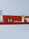 Παιδικό Ράφι 11-KS Τοίχου Red 120x20x25εκ.
