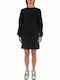 Karl Lagerfeld Mini Rochie cu Volane Negru