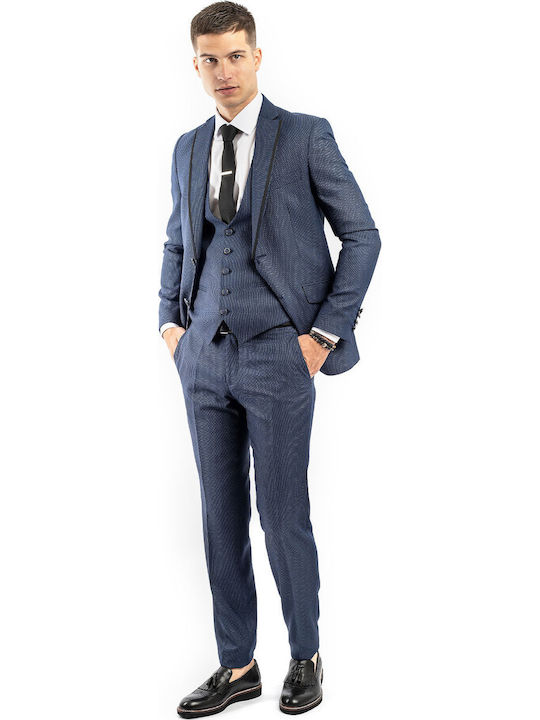 Fragosto Κοστούμι Smokin Slim Fit - Blue