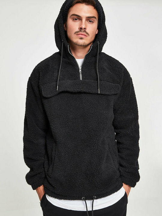 Urban Classics Men's Sweatshirt with Hood and Pockets Black