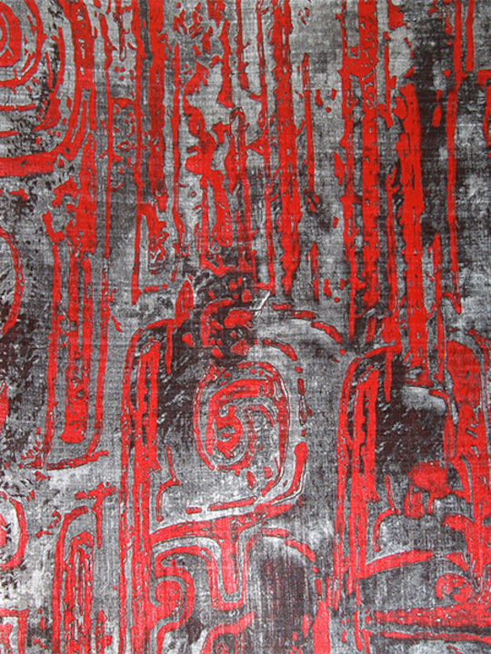 Ταπετσαρία Τοίχου Red Grey 1000x53cm Κόκκινη