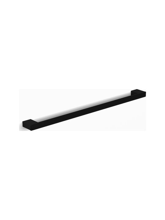 Langberger Series 123 21123-01A-400 Schiene Badezimmer Einzel Wandmontage ​40x2.4cm Black Matt