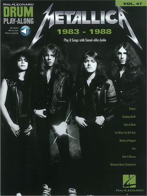 Hal Leonard Drum Play Along pentru Tobe Vol.47 - Metallica: 1983-1988 și Audio Online