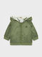Kids' Sports Jacket Short Windproof Double Sided with Hood Khaki Ecofriends