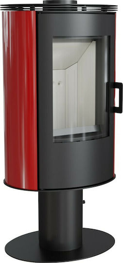 Kratki Koza/AB/S/N/O/DR/Kafel Ceramică Soba pe lemne 8kW Roșu