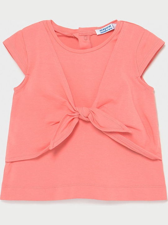 Mayoral Kids' Blouse Short Sleeve Pink